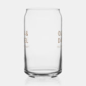 Moderne huwelijksbekers blikvorm glas (Rechts)