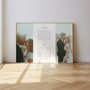 Moderne Huwelijksgeloften Minimalistisch Schrift 2 Poster