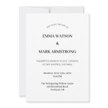 Moderne huwelijksuitnodiging Sjabloon met foto