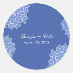 Moderne Hydrangea Favor Sticker/Envelope Seal Ronde Sticker