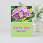 Moderne Hydrangea Save the Date Aankondiging (Staand voorkant)