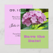 Moderne Hydrangea Save the Date Aankondiging (Voorkant / Achterkant)