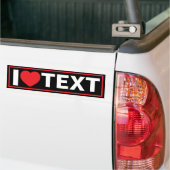 Moderne I Heart aangepaste bumpersticker (Op Truck)