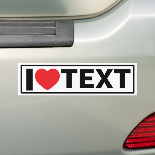 Moderne I Heart aangepaste bumpersticker (Op auto)