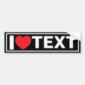 Moderne I Heart aangepaste bumpersticker (Voorkant)
