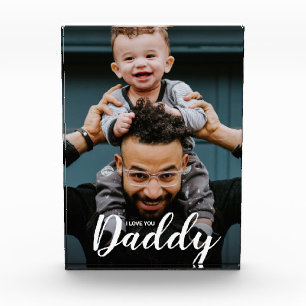 Moderne I Love You Dad Script Custom Photo Fotoblokken