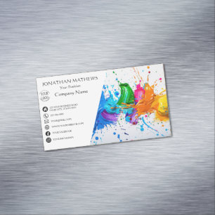 Moderne I olieverf Abstract Magnetisch Visitekaartje