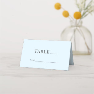 Moderne Icy Blue Wedding Gevouwen Plaats Kaart