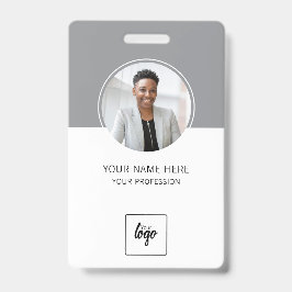 Moderne ID Aangepaste Logo-werknemer Foto geperson Badge