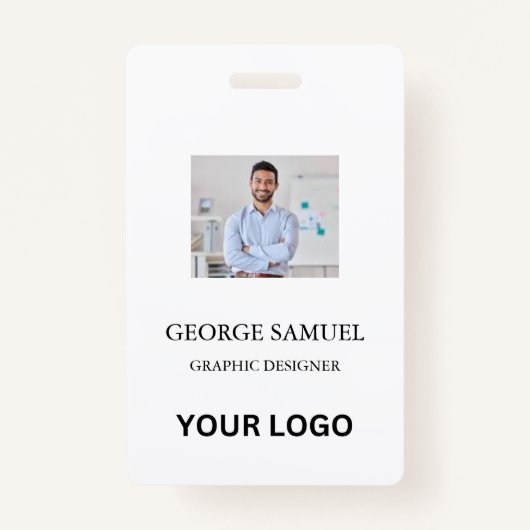 Moderne ID-Kaart | Aangepaste Bedrijf Logo Medewer Badge (Voorkant)