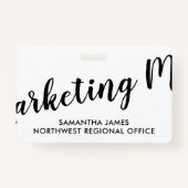 Moderne ID-kaart van marketingmanager Badge (Achterkant)