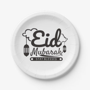 Moderne id Mubarak Happy Eid Papieren Bordje