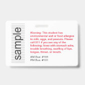 Moderne identificatie van aangepaste school badge (Achterkant)