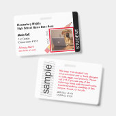 Moderne identificatie van aangepaste school badge (Voor- en achterkant)