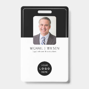 Moderne identiteitskaart bedrijfslogo QR werknemer Badge
