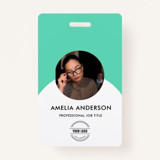 Moderne identiteitskaart | Minimale bedrijfsmedewe Badge (Voorkant)