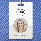 Moderne identiteitskaart | Minimale QR voor zakeli Badge