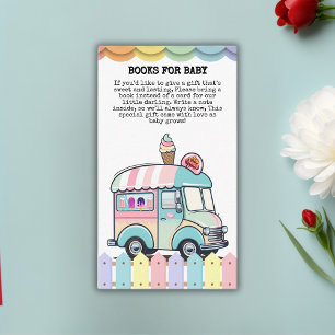 Moderne IJscreme Wagen Strooigoed Baby Shower Informatiekaartje
