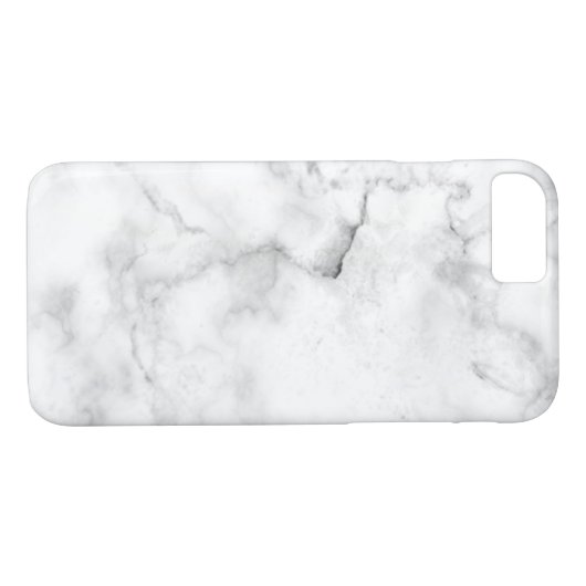 moderne ijskoude witte en zwarte marmer Case-Mate iPhone case (Achterkant (Horizontaal))