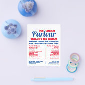 Moderne ijszaak reclamefolder flyer (Enkel)