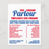 Moderne ijszaak reclamefolder flyer (Voorkant)