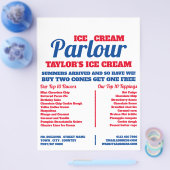 Moderne ijszaak reclamefolder flyer (Enkel)