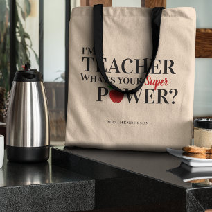 Moderne 'Ik ben een Leraar' Cadeau voor Leraren Tote Bag