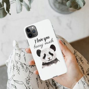 Moderne ik hou van je bent veel zwart en wit Panda iPhone 11Pro Max Hoesje