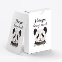 Moderne ik hou van je bent veel zwart en wit Panda