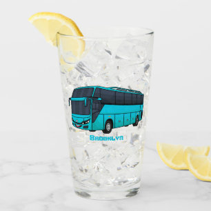 Moderne illustratie cartoon passagiersbus glas