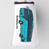 Moderne illustratie cartoon passagiersbus golfheadcover (Draai 90)