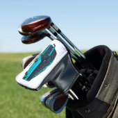 Moderne illustratie cartoon passagiersbus golfheadcover (Insitu)