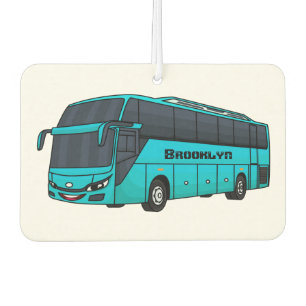 Moderne illustratie cartoon passagiersbus luchtverfrisser