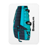 Moderne illustratie cartoon passagiersbus magneet (Verticaal)