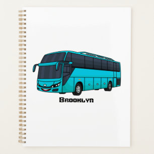 Moderne illustratie cartoon passagiersbus planner