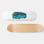 Moderne illustratie cartoon passagiersbus skateboard (Horizontaal)
