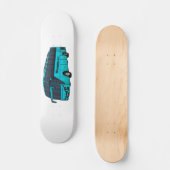 Moderne illustratie cartoon passagiersbus skateboard (Voorkant)