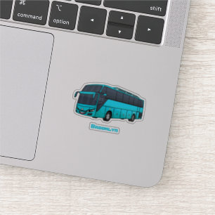 Moderne illustratie cartoon passagiersbus sticker