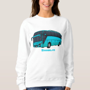 Moderne illustratie cartoon passagiersbus trui
