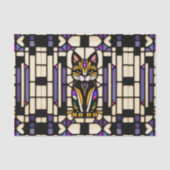 Moderne illustratie Oranje katten Glas in lood Tissuepapier (Voorkant)