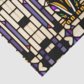 Moderne illustratie Oranje katten Glas in lood Tissuepapier (Detail)