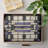 Moderne illustratie Oranje katten Glas in lood Tissuepapier (Geschenk)