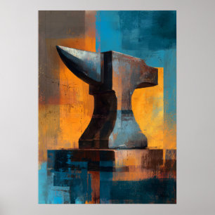 Moderne Impressionistische Aambeeld Schilderkunst Poster