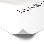 Moderne In Lieve Herinnering Foto Script Rouwrand  Poster (Hoek)