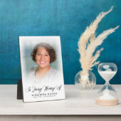 Moderne 'In Loving Memory' Foto Fotoplaat (Zijkant)