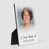 Moderne 'In Loving Memory' Foto Fotoplaat (Zijkant)