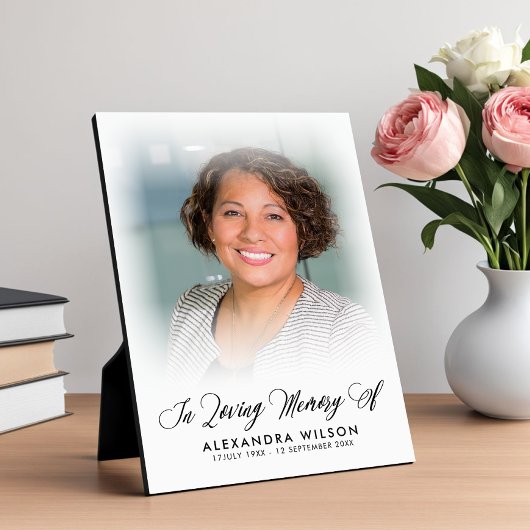 Moderne 'In Loving Memory' Foto Fotoplaat