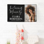 Moderne 'In Loving Memory' fotobanner Spandoek (Insitu)