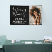 Moderne 'In Loving Memory' fotobanner Spandoek (Beurs)