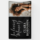 Moderne 'In Loving Memory' fotobanner Spandoek (Verticaal)